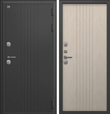 Дверь Термо-90 графит букле - седой дуб