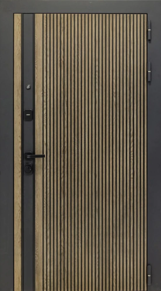 Входная дверь ДвериПРО Росна СБ-1 (ст. белое, 16мм, Капучино) DPRO222619 внешняя сторона